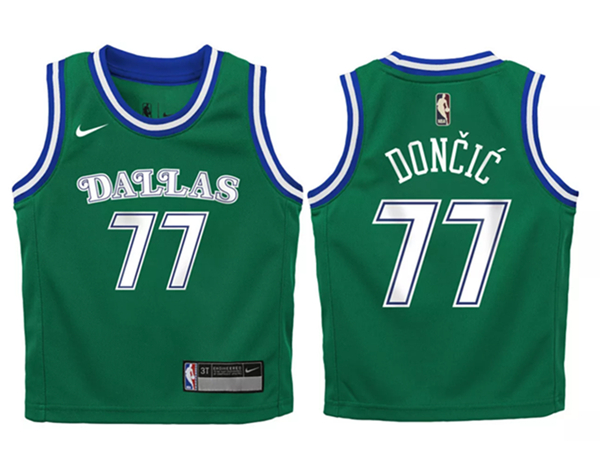 Toddlers Green Dallas Mavericks #77 Luka Doncic Swingman Stitched Basketball Jersey